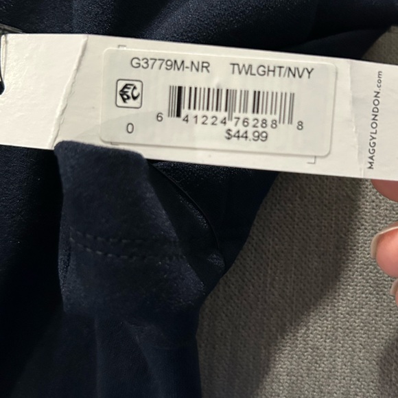 Maggy London Tie Mockneck Short Sleeve Sheath Dress - Picture 3 of 3